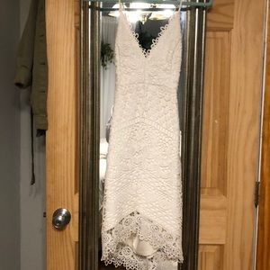 Astr the label white crossback lace cocktail dress